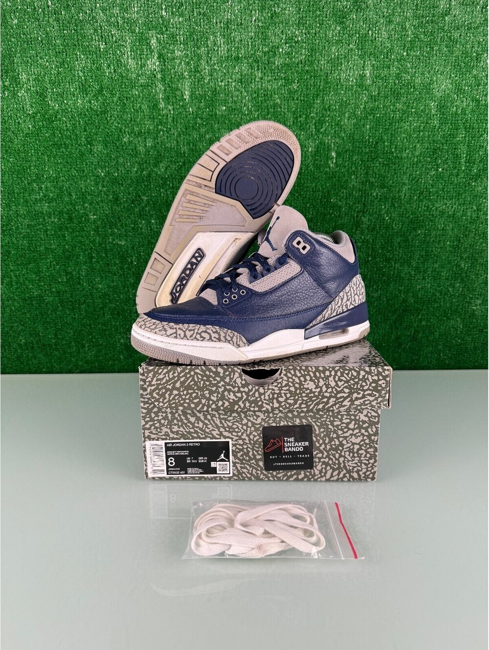 Size 8 - Jordan 3 Retro Georgetown Blue